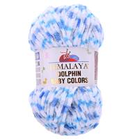 Obrázok ku produktu Pletacia priadza Himalaya DOLPHIN BABY COLORS  80421 biela modrá sivá