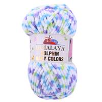 Obrázok ku produktu Pletacia priadza Himalaya DOLPHIN BABY COLORS 80422 biela fialová modrá zelená