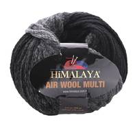 Obrázok ku produktu Pletacia vlna Himalaya AIR WOOL MULTI 15 čierna sivá