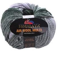 Obrázok ku produktu Pletacia vlna Himalaya AIR WOOL MULTI 17 sivá zelená