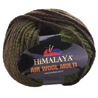 Obrázok ku produktu Pletacia vlna Himalaya AIR WOOL MULTI 76122 zelená hnedá