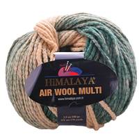 Obrázok ku produktu Pletacia vlna Himalaya AIR WOOL MULTI 76128 béžová sivá zelená