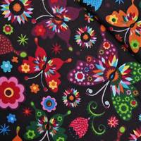 Obrázok ku produktu BAVLNENÁ LÁTKA vzor motýle a kvety