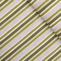Obrázok ku produktu DEKORAČNÁ LÁTKA prúžok zelená biela béžová
