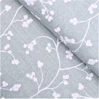 Obrázok ku produktu DEKORAČNÁ LÁTKA kvety biela sivá