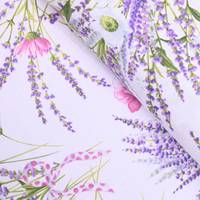 Obrázok ku produktu BAVLNENÁ LÁTKA lúka fialová biela