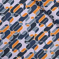 Obrázok ku produktu BAVLNENÁ LÁTKA vzory modrá okrová sivá