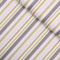 Obrázok ku produktu BAVLNENÁ LÁTKA prúžok zelená sivá béžová