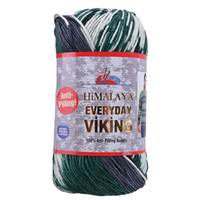 Obrázok ku produktu Pletacia priadza Himalaya EVERYDAY VIKING 70525 zelená smotanová sivá
