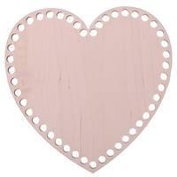 Obrázok ku produktu Drevené dno srdce béžová 09