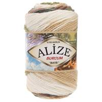 Obrázok ku produktu Pletacia priadza Alize BURCUM BATIK 1893 biela béžová zelená hnedá