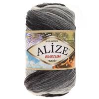 Obrázok ku produktu Pletacia priadza Alize BURCUM BATIK 1900 biela sivá čierna