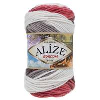 Obrázok ku produktu Pletacia priadza Alize BURCUM BATIK 1984 biela sivá ružová
