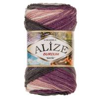 Obrázok ku produktu Pletacia priadza Alize BURCUM BATIK 1986 biela sivá fialová