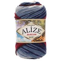 Obrázok ku produktu Pletacia priadza Alize BURCUM BATIK 2978 biela modrá červená