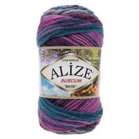Obrázok ku produktu Pletacia priadza Alize BURCUM BATIK 3366 sivá fialová modrá