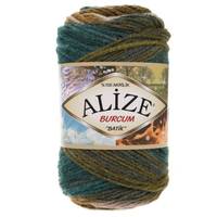 Obrázok ku produktu Pletacia priadza Alize BURCUM BATIK 4684 zelená béžová modrá