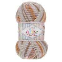 Obrázok ku produktu Pletacia priadza Alize BABY BEST BATIK 7541 smotanová béžová hnedá