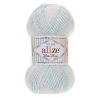 Obrázok ku produktu Pletacia priadza Alize BABY BEST BATIK 6623 modrá ružová sivá