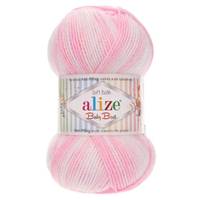 Obrázok ku produktu Pletacia priadza Alize BABY BEST BATIK 6660 ružová biela