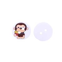 Obrázok ku produktu GOMBÍK 15mm opica biela hnedá