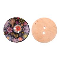 Obrázok ku produktu GOMBÍK 25mm drevený kvet čierna červená zelená žltá