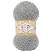 Obrázok ku produktu Pletacia priadza Alize BABY BEST 344 sivá