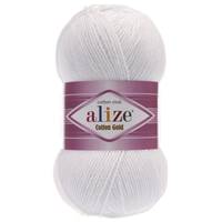 Obrázok ku produktu Pletacia priadza Alize COTTON GOLD 055 biela