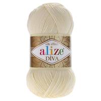 Obrázok ku produktu Pletacia priadza Alize DIVA 001 smotanová