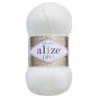 Obrázok ku produktu Pletacia priadza Alize DIVA 1055 biela
