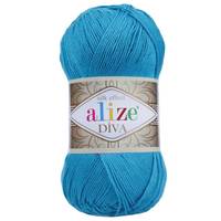 Obrázok ku produktu Pletacia priadza Alize DIVA 245 modrá tyrkysová