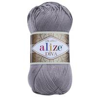 Obrázok ku produktu Pletacia priadza Alize DIVA 348 sivá