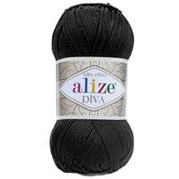 Obrázok ku produktu Pletacia priadza Alize DIVA 060 čierna
