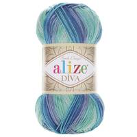 Obrázok ku produktu Pletacia priadza Alize DIVA BATIK 1767 fialová modrá zelená