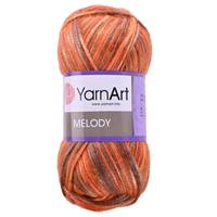 Obrázok ku produktu Pletacia vlna YarnArt MELODY 910 hnedá oranžová