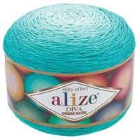 Obrázok ku produktu Pletacia priadza Alize DIVA OMBRÉ BATIK 7370 modrá tyrkysová svetlá