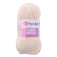 Obrázok ku produktu Pletacia bavlnená priadza YarnArt FLOWERS UNICOLOR 731 smotanová