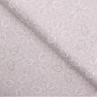 Obrázok ku produktu DEKORAČNÁ LÁTKA kvety béžová sivá strieborná biela