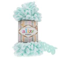 Obrázok ku produktu Pletacia priadza Alize PUFFY 015 zelená svetlá mentolová