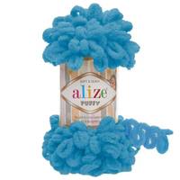 Obrázok ku produktu Pletacia priadza Alize PUFFY 016 modrá tmavá tyrkysová