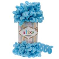 Obrázok ku produktu Pletacia priadza Alize PUFFY 287 modrá svetlá tyrkysová