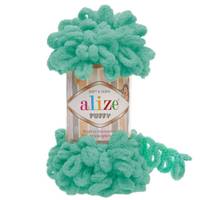 Obrázok ku produktu Pletacia priadza Alize PUFFY 490 zelená mentolová