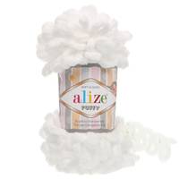 Obrázok ku produktu Pletacia priadza Alize PUFFY 055 biela