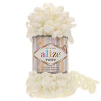 Obrázok ku produktu Pletacia priadza Alize PUFFY 062 biela smotanová