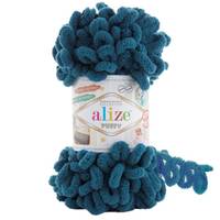 Obrázok ku produktu Pletacia priadza Alize PUFFY 646 modrá tmavá