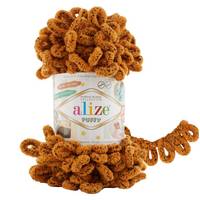 Obrázok ku produktu Pletacia priadza Alize PUFFY 717 hnedá čierna