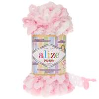 Obrázok ku produktu Pletacia priadza Alize PUFFY COLOR 5863 ružová biela