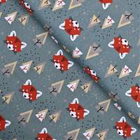 Obrázok ku produktu BAVLNENÁ LÁTKA líška biela hnedá béžová