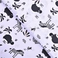 Obrázok ku produktu BAVLNENÁ LÁTKA zoo biela čierna