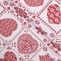 Obrázok ku produktu DEKORAČNÁ LÁTKA srdiečka béžová bordová